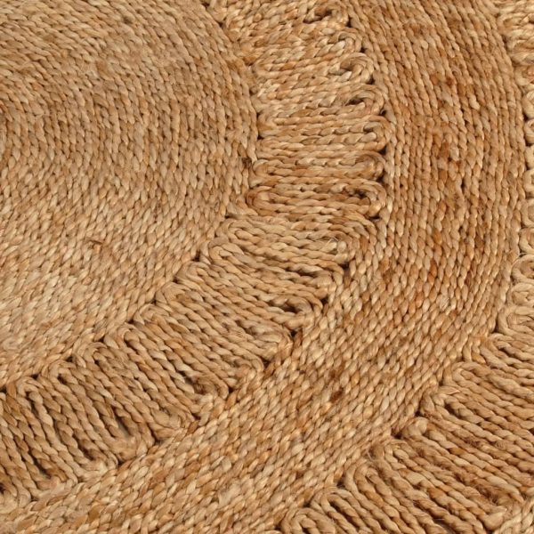 Tappeto Lavorato A Mano In Juta Intrecciata 150 Cm Rotondo - Image 3