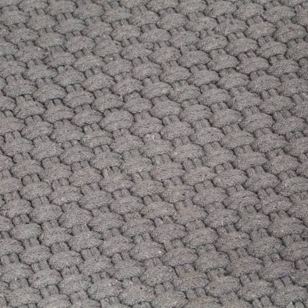 Tappeto Rettangolare Grigio 160x230 Cm In Cotone - Image 5