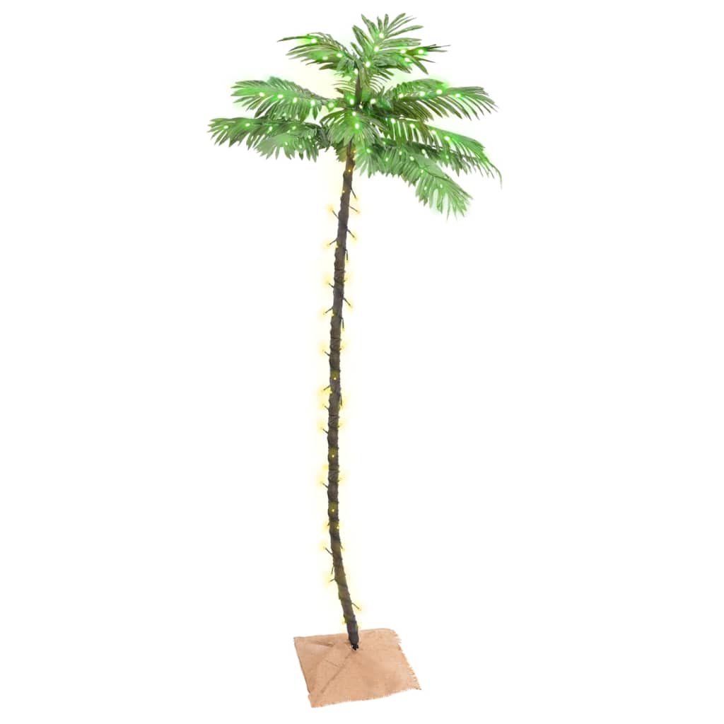 Palma Con Led Bianco Caldo 136 Led 220 cm