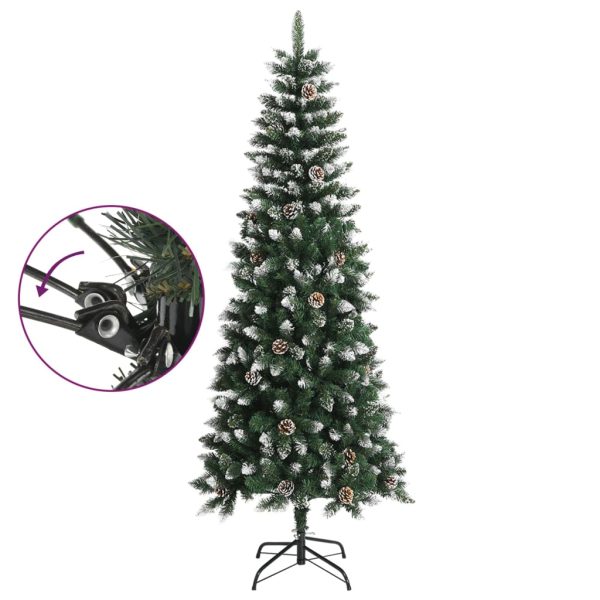 Albero Di Natale Artificiale Con Base Verde 210 Cm Pvc - Image 3