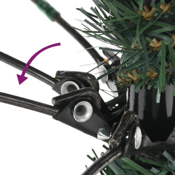 Albero Di Natale Artificiale Con Base Verde 210 Cm Pvc - Image 4