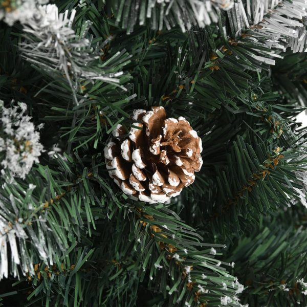 Albero Di Natale Artificiale Con Base Verde 210 Cm Pvc - Image 6