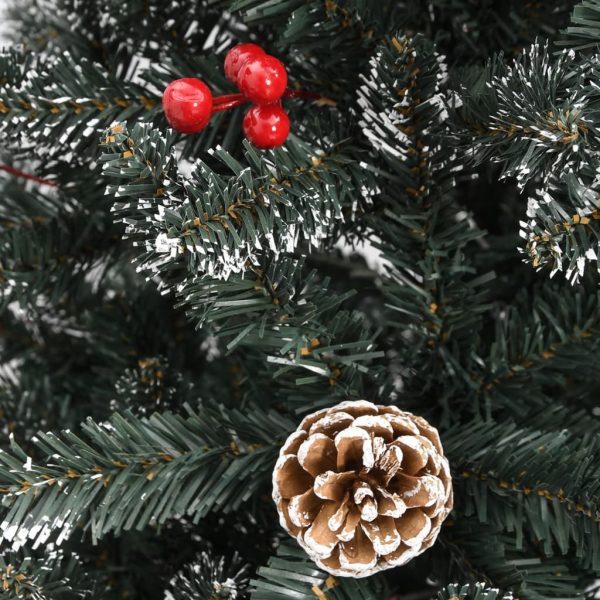 Albero Di Natale Artificiale Con Base Verde 210 Cm Pvc - Image 6