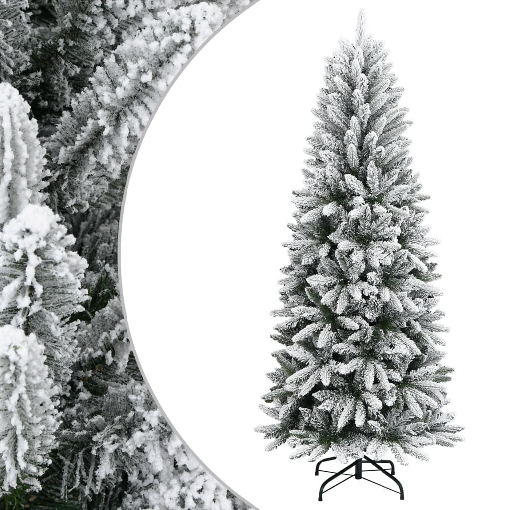Albero Di Natale Artificiale Con Neve Floccata 210 Cm Pvc E pe