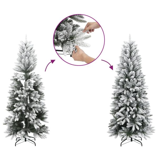 Albero Di Natale Artificiale Con Neve Floccata 210 Cm Pvc E pe - Image 4