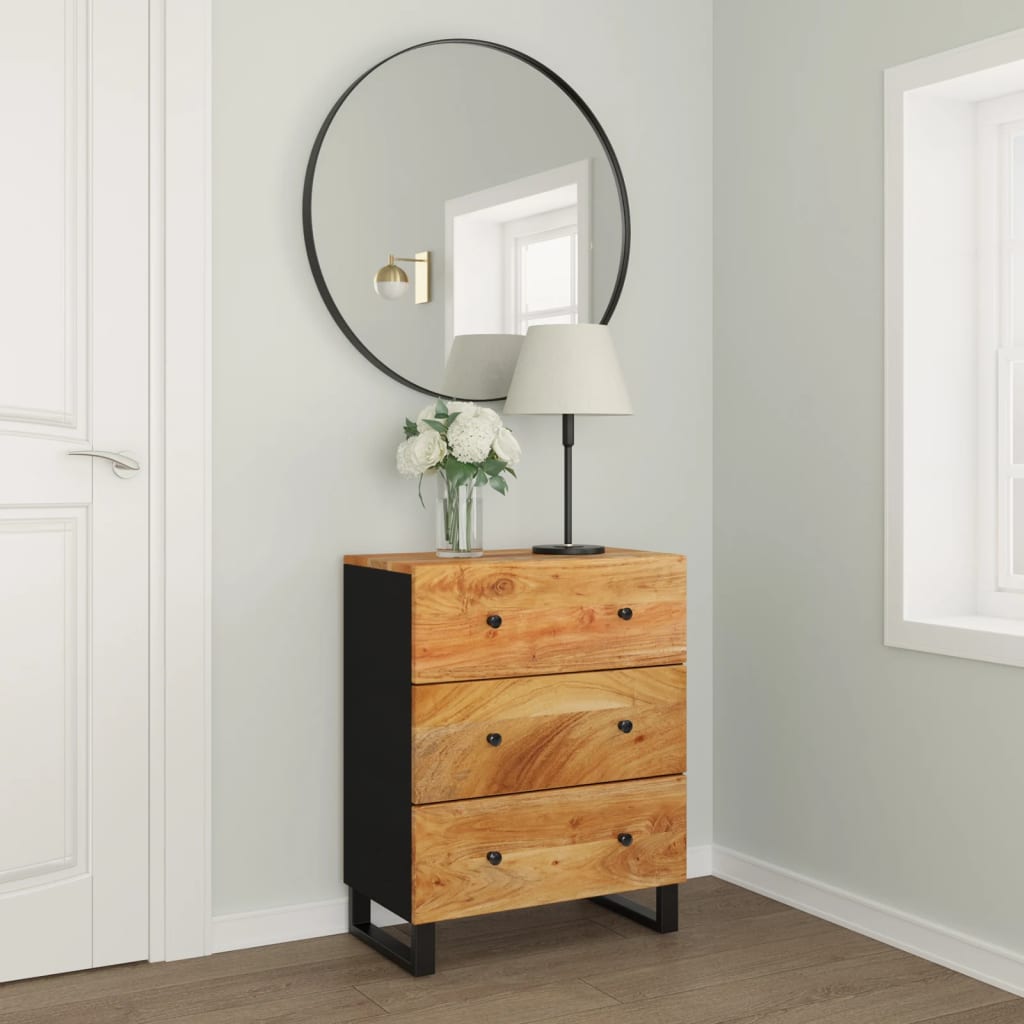 Credenza 60x33x75 Cm In Legno Massello Di Acacia
