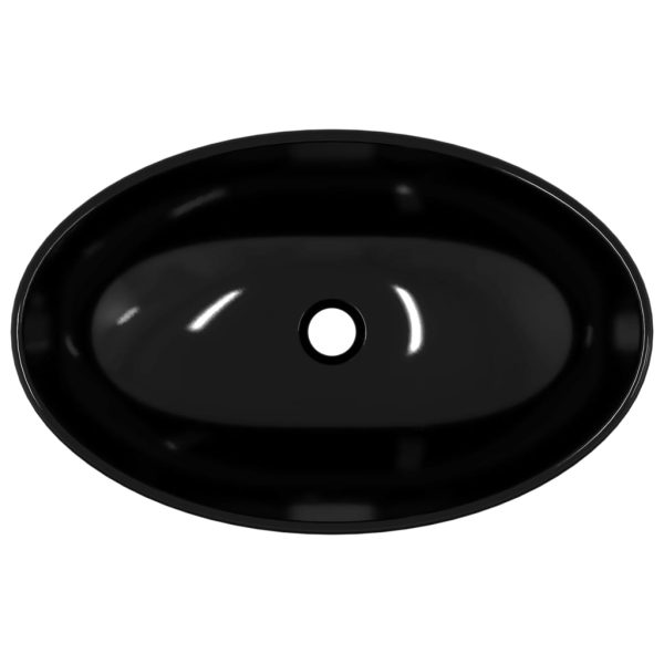 Lavandino In Vetro Temperato 54,5x35x15,5 Cm Nero - Image 5