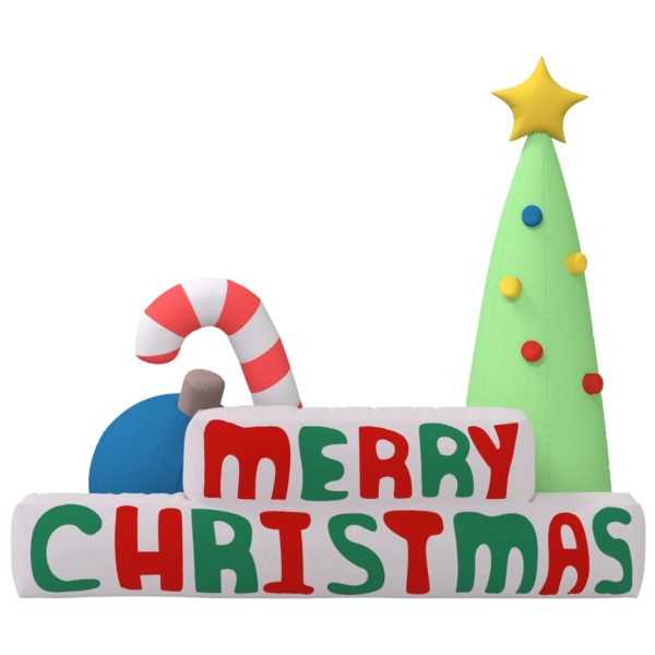 Decorazione Gonfiabile Merry Christmas Con Led 197 cm - Image 4