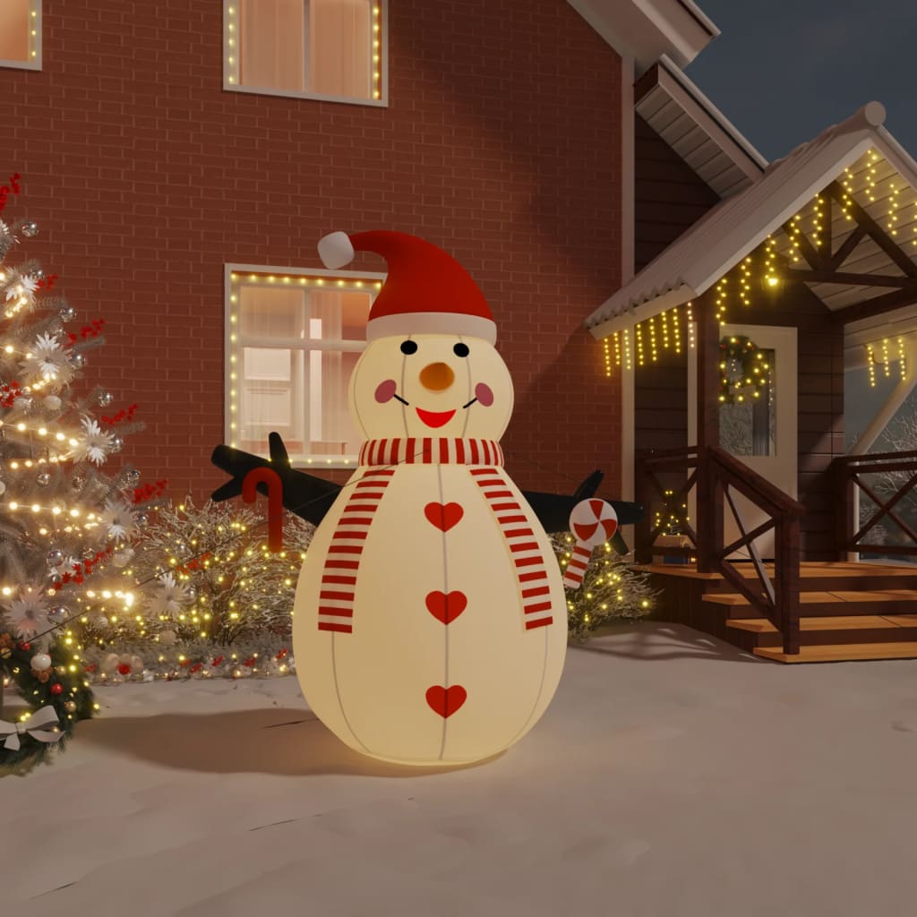 Pupazzo Di Neve Gonfiabile Con Led 250 cm