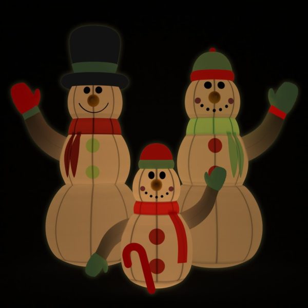 Famiglia Pupazzi Di Neve Gonfiabili Con Led 360 cm - Image 4