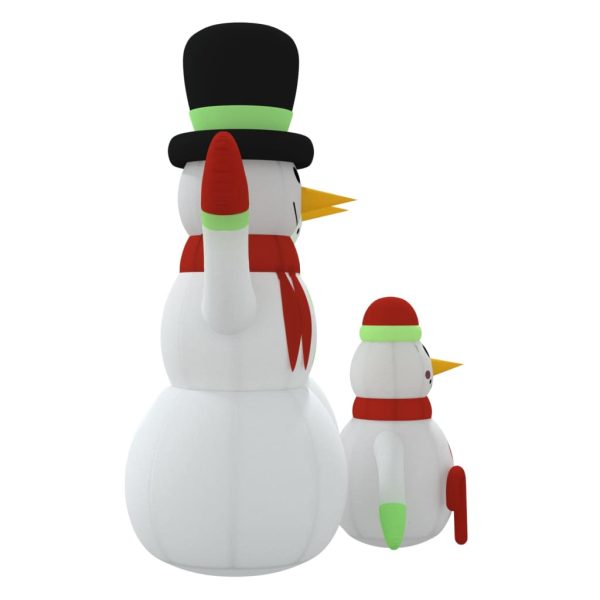 Famiglia Pupazzi Di Neve Gonfiabili Con Led 360 cm - Image 5