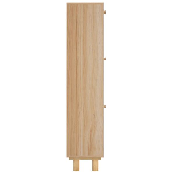 Scarpiera Marrone 52x25x115 Legno Multistrato E Rattan Naturale - Image 6