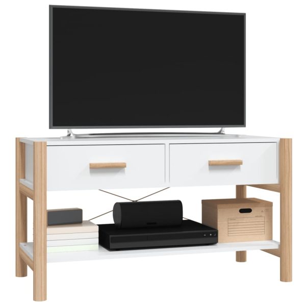 Mobile Porta Tv Bianco 82x38x45 Cm In Legno Multistrato - Image 4