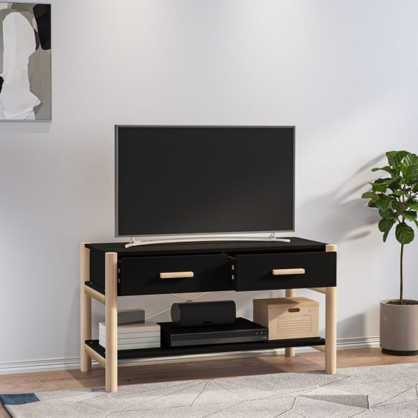Mobile Porta Tv Nero 82x38x45 Cm In Legno Multistrato - Image 3
