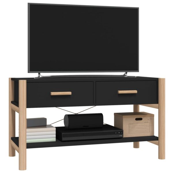 Mobile Porta Tv Nero 82x38x45 Cm In Legno Multistrato - Image 4
