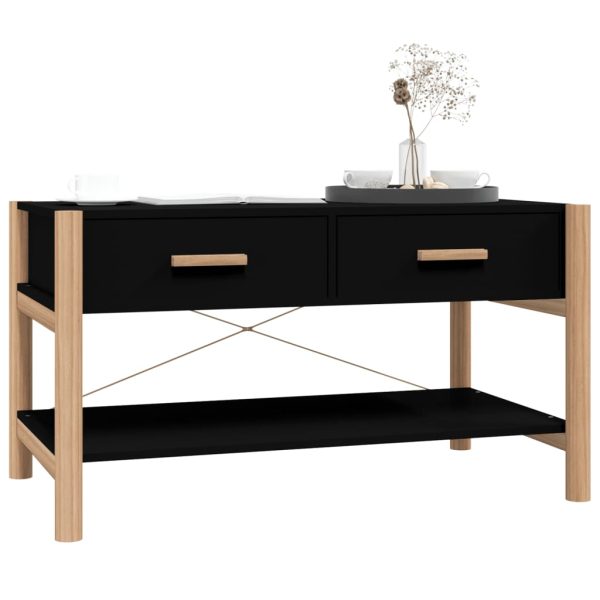 Tavolino Da Salotto Nero 82x48x45 Cm In Legno Multistrato - Image 4