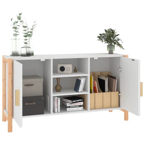 Credenza Bianca 107x38x60 Cm In Legno Multistrato - Image 4