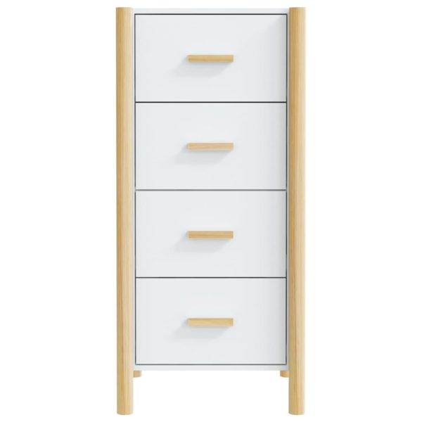 Credenza Bianca 42x38x90 Cm In Legno Multistrato - Image 5