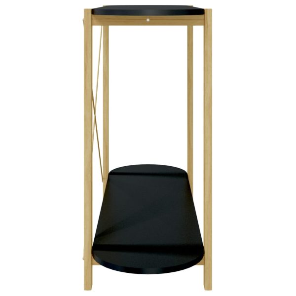 Tavolino Consolle Nero 110x38x75 Cm In Legno Multistrato - Image 6