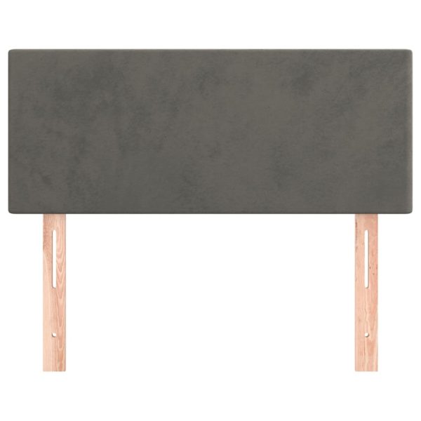 Testiera Grigio Scuro 80x5x78/88 Cm In Velluto - Image 3