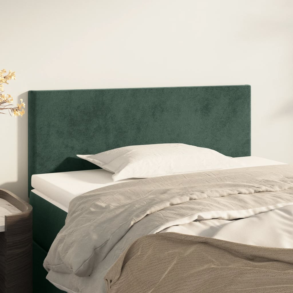 Testiera Verde Scuro 80x5x78/88 Cm In Velluto