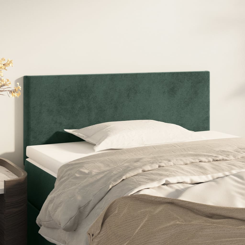 Testiera Verde Scuro 90x5x78/88 Cm In Velluto