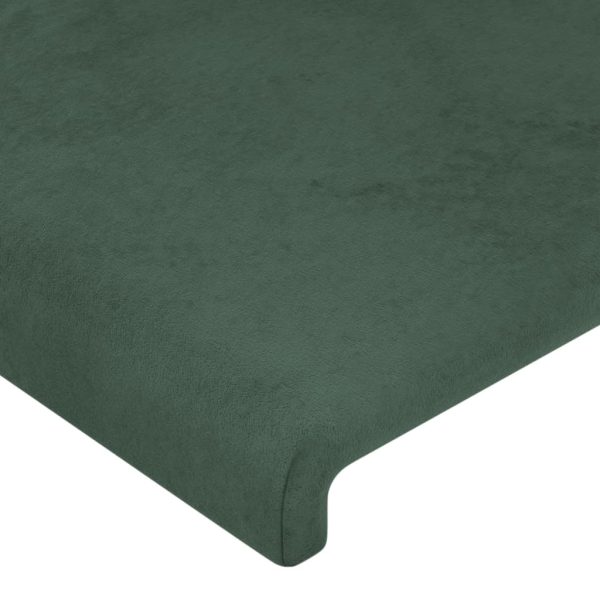Testiera Verde Scuro 90x5x78/88 Cm In Velluto - Image 4