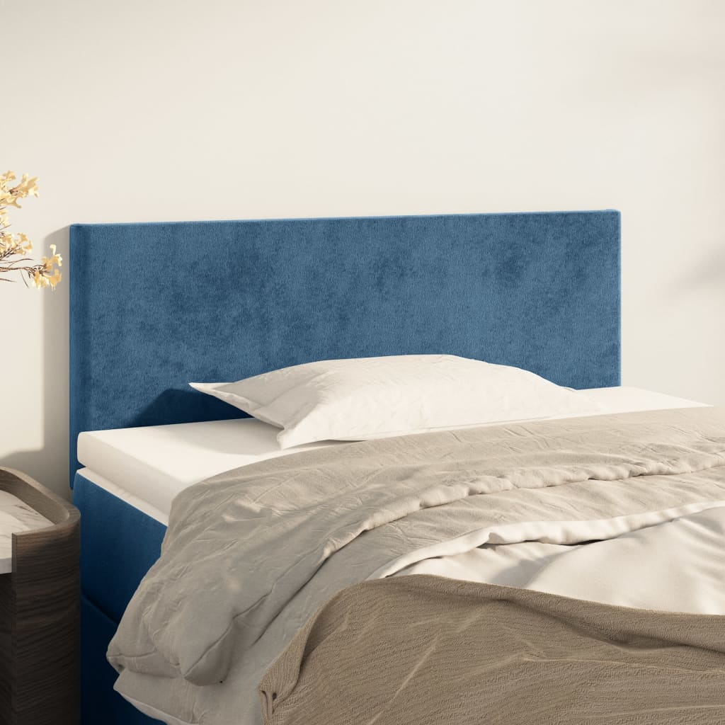 Testiera Blu Scuro 100x5x78/88 Cm In Velluto