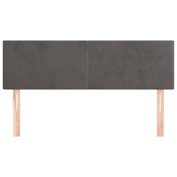 Testiere 2 Pz Grigio Scuro 72x5x78/88 Cm In Velluto - Image 3