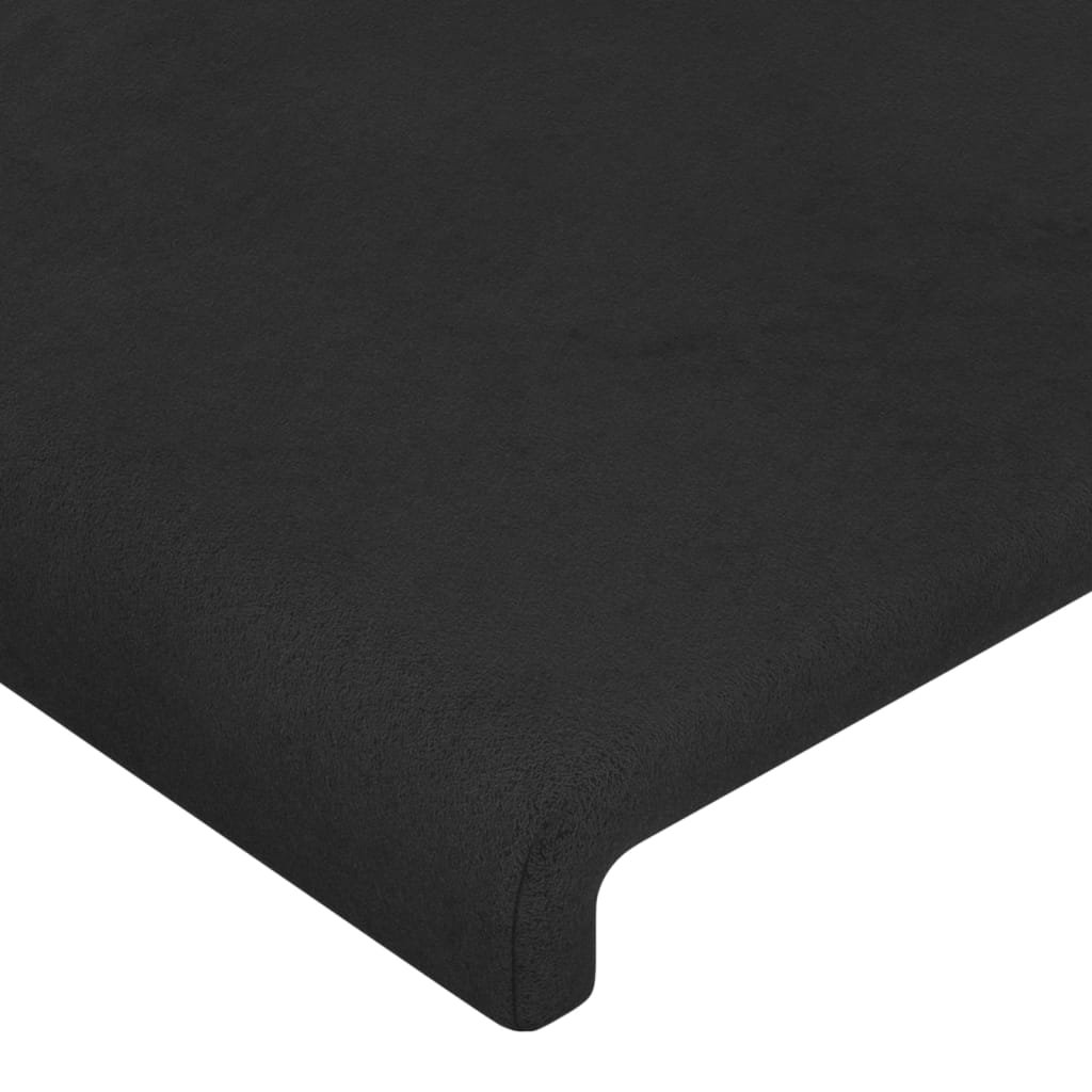Testiera 2 Pz Nera 90x5x78/88 Cm In Velluto - Image 4