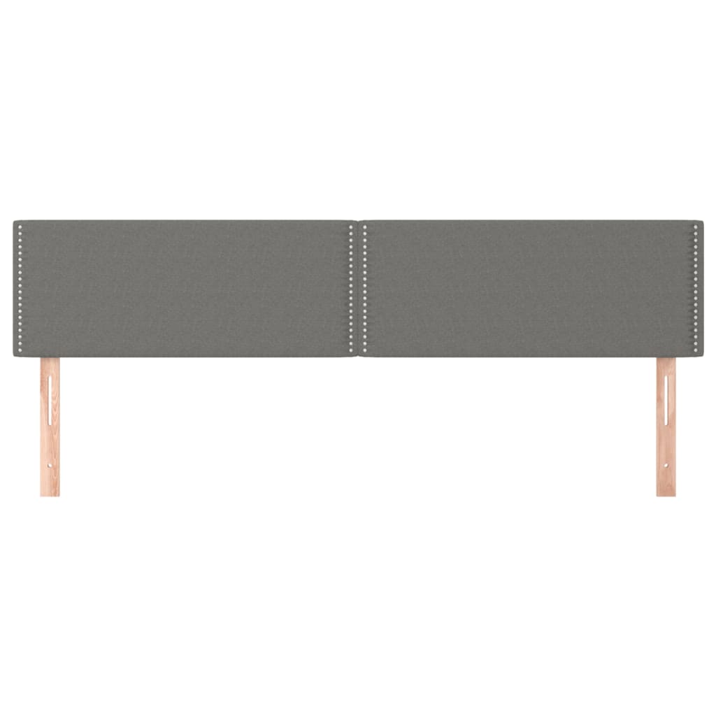 Testiera 2 Pz Grigio Scuro 80x5x78/88 Cm In Tessuto - Image 3