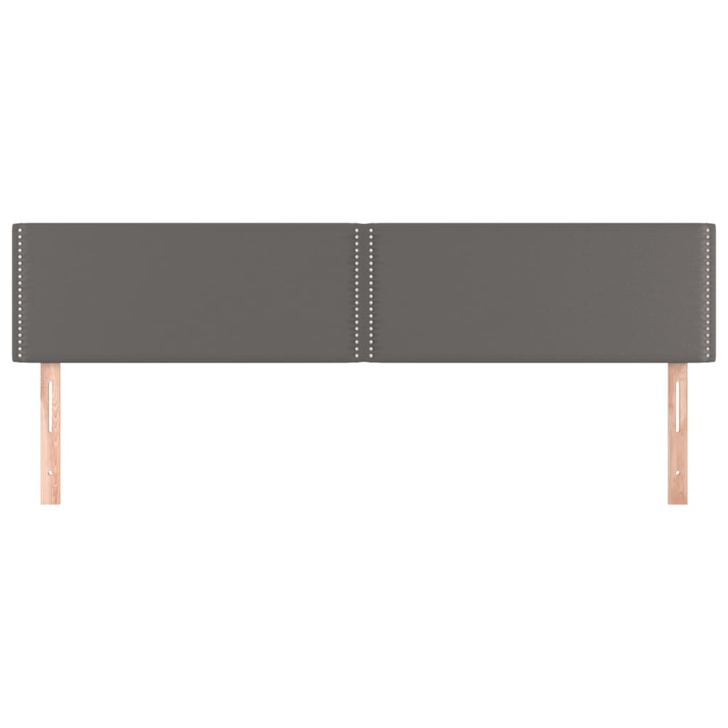 Testiera 2 Pz Grigio 90x5x78/88 Cm In Similpelle - Image 3