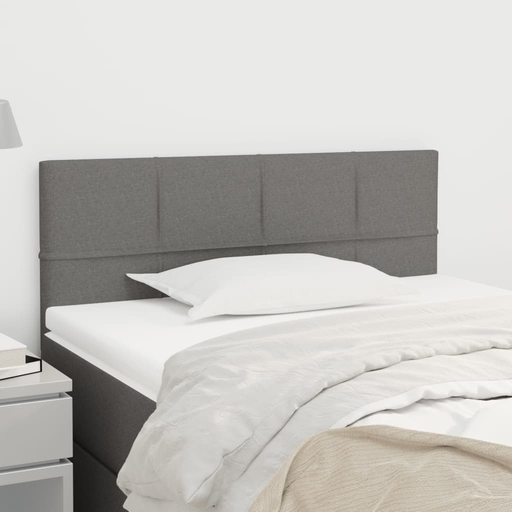 Testiera Grigio Scuro 80x5x78/88 Cm In Tessuto