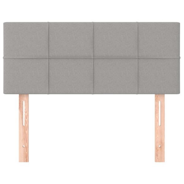 Testiera Grigio Chiaro 90x5x78/88 Cm In Tessuto - Image 3