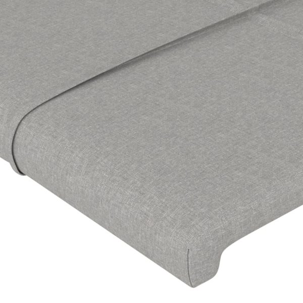 Testiera Grigio Chiaro 90x5x78/88 Cm In Tessuto - Image 4