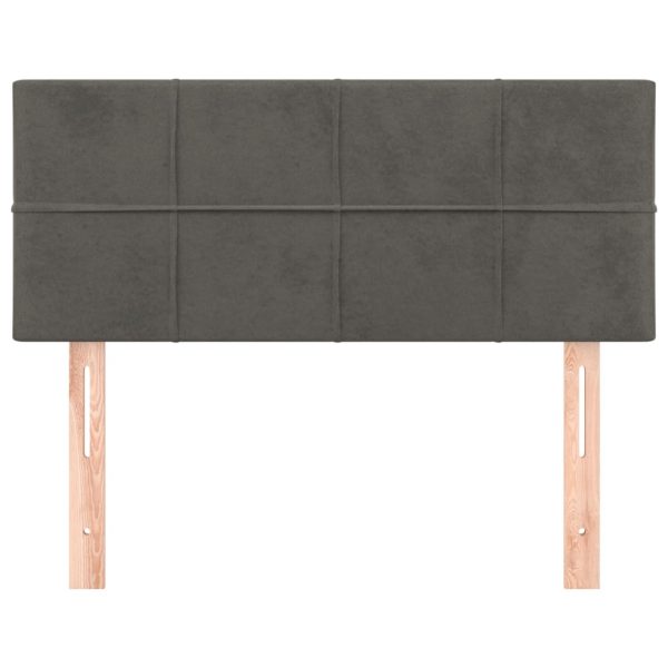 Testiera Grigio Scuro 90x5x78/88 Cm In Velluto - Image 3