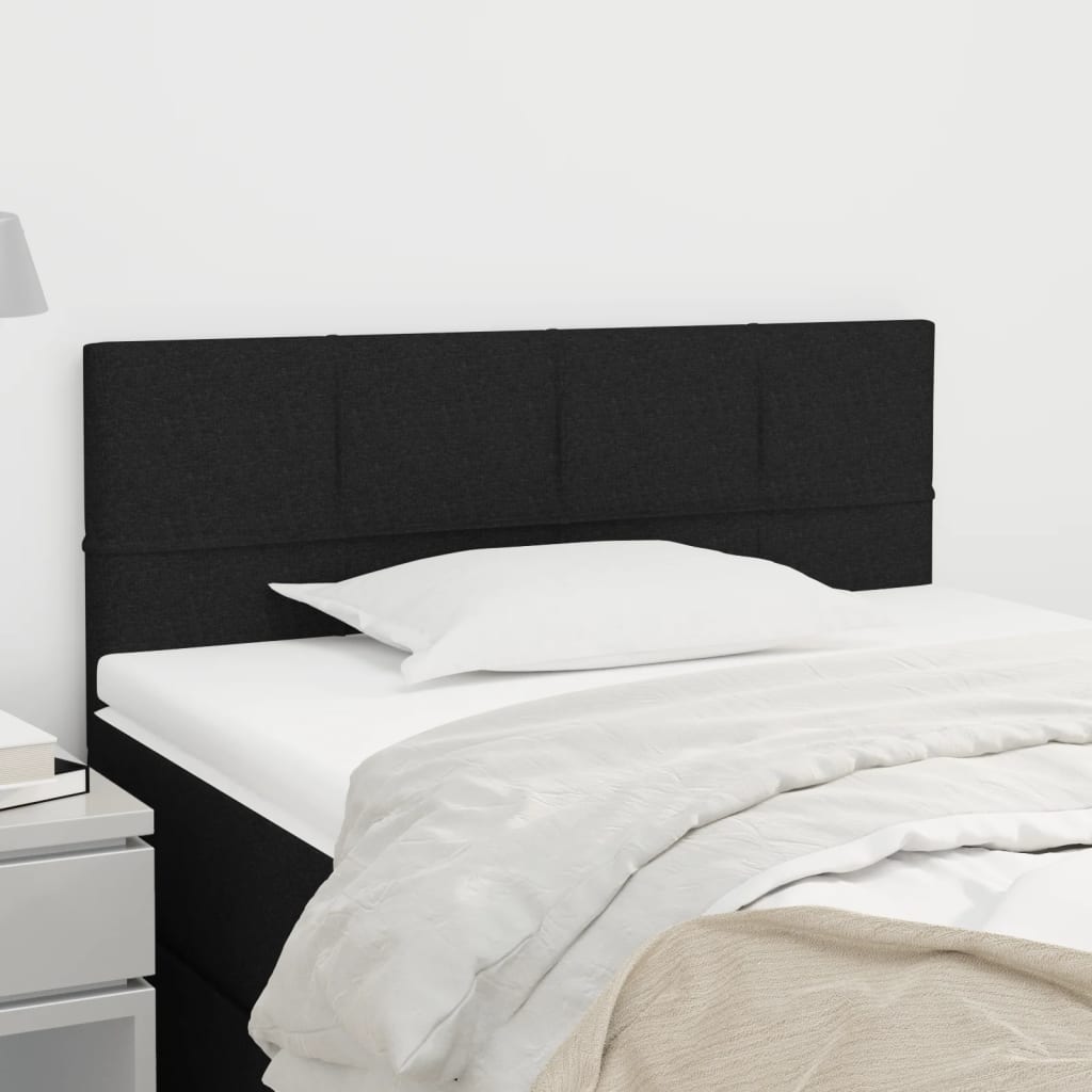 Testiera Nera 100x5x78/88 Cm In Tessuto