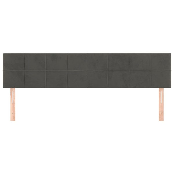 Testiere 2 Pz Grigio Scuro 100x5x78/88 Cm In Velluto - Image 3