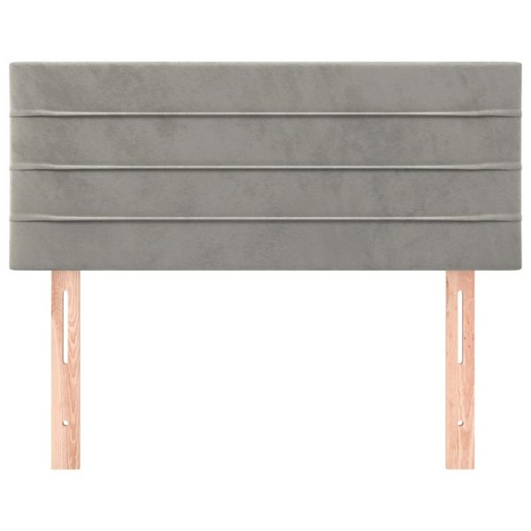 Testiera Grigio Chiaro 80x5x78/88 Cm In Velluto - Image 3