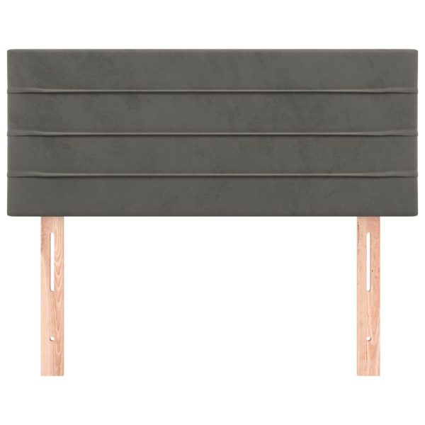 Testiera Grigio Scuro 80x5x78/88 Cm In Velluto - Image 3