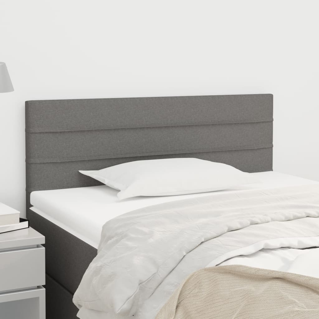 Testiera Grigio Scuro 90x5x78/88 Cm In Tessuto