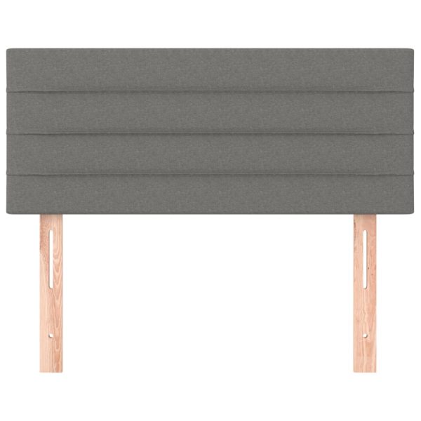 Testiera Grigio Scuro 90x5x78/88 Cm In Tessuto - Image 3