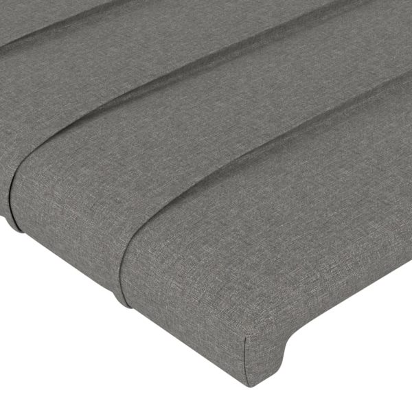 Testiera Grigio Scuro 90x5x78/88 Cm In Tessuto - Image 4