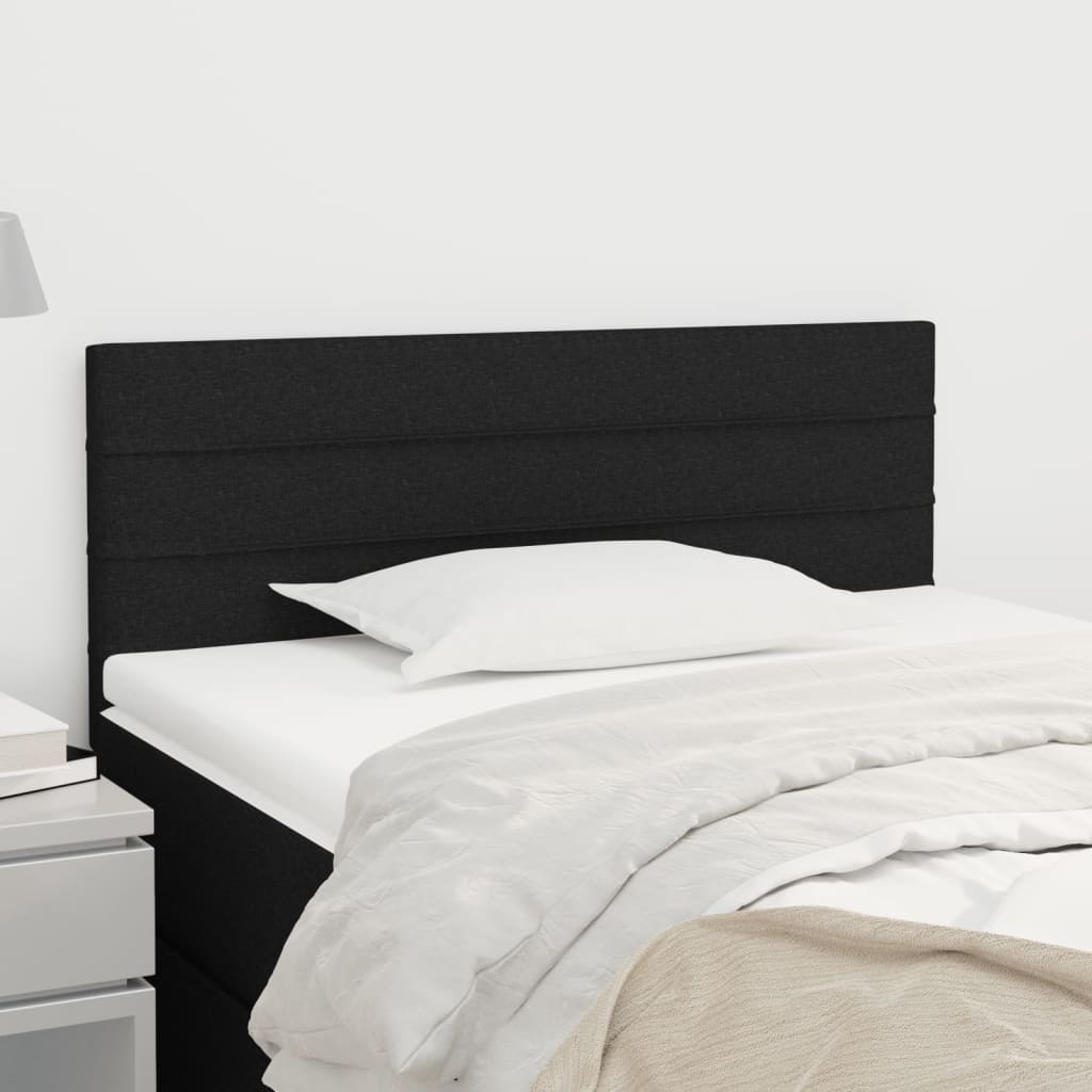 Testiera Nera 100x5x78/88 Cm In Tessuto