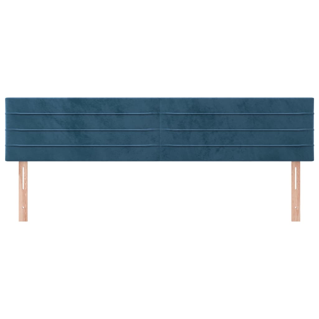 Testiera 2 Pz Blu Scuro 90x5x78/88 Cm In Velluto - Image 3