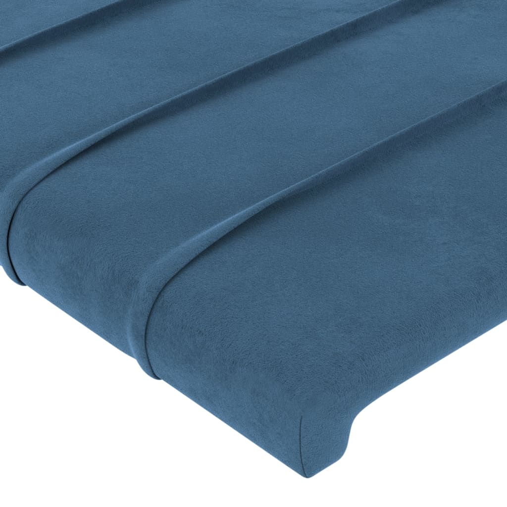 Testiera 2 Pz Blu Scuro 90x5x78/88 Cm In Velluto - Image 4