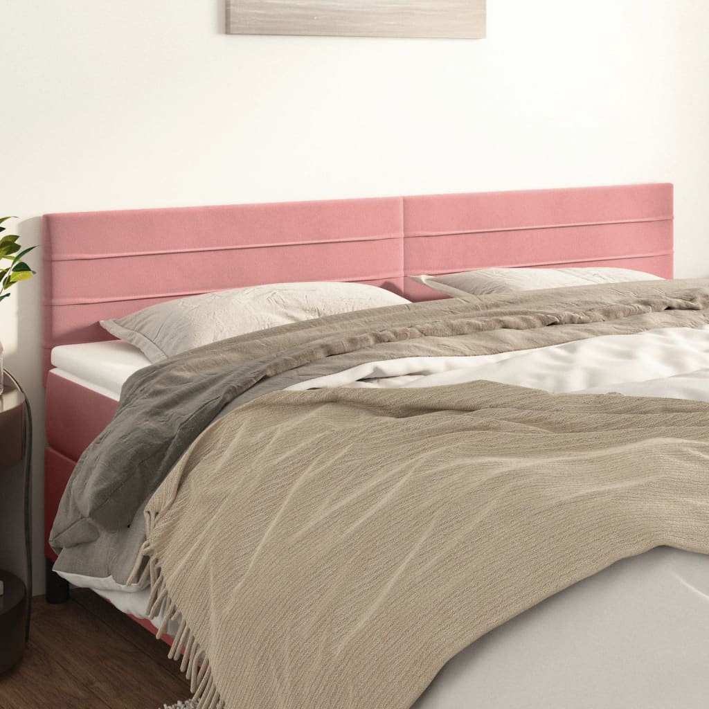 Testiere 2 Pz Rosa 100x5x78/88 Cm In Velluto