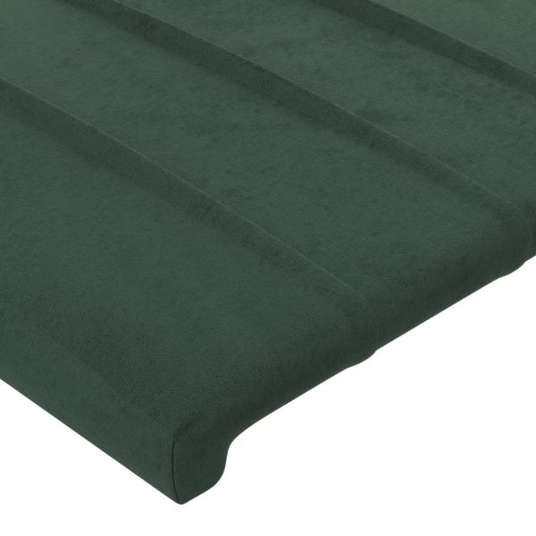 Testiera Verde Scuro 90x5x78/88 Cm In Velluto - Image 4