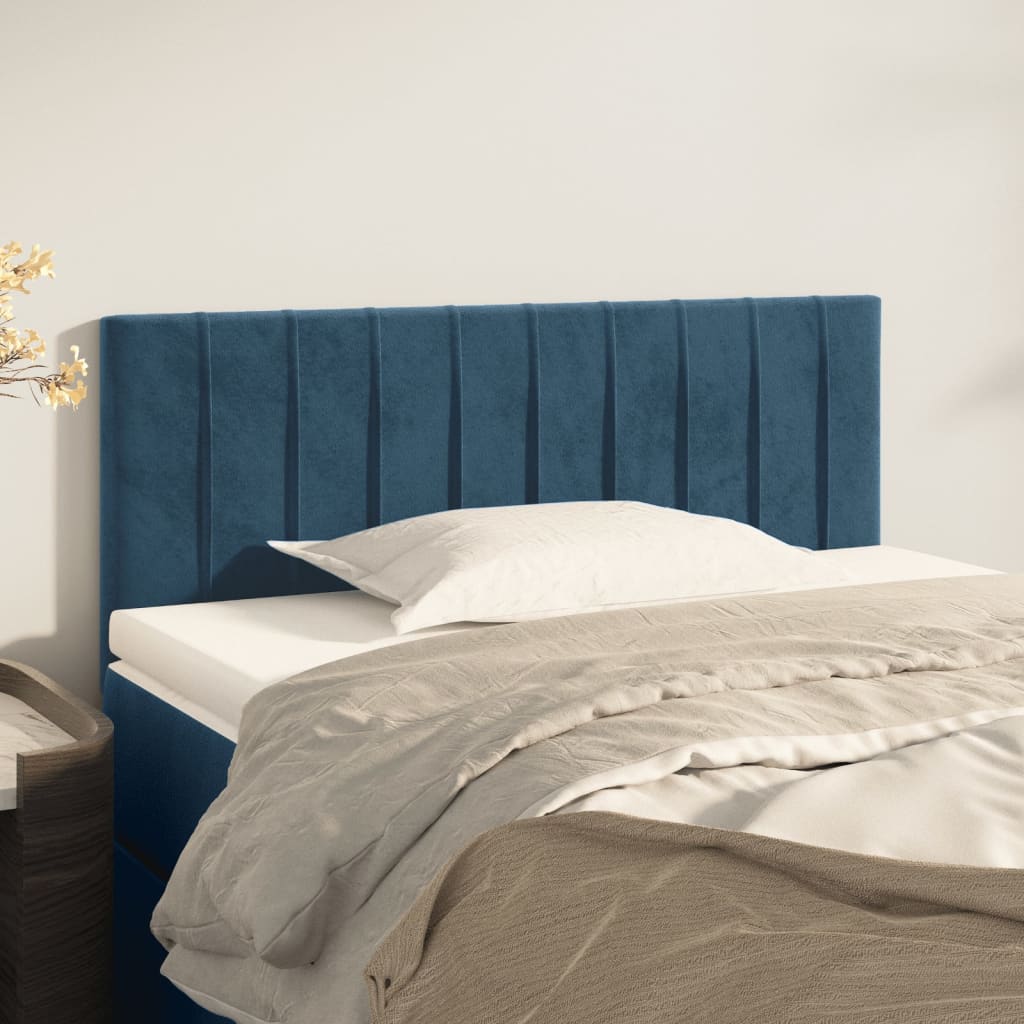 Testiera Blu Scuro 100x5x78/88 Cm In Velluto