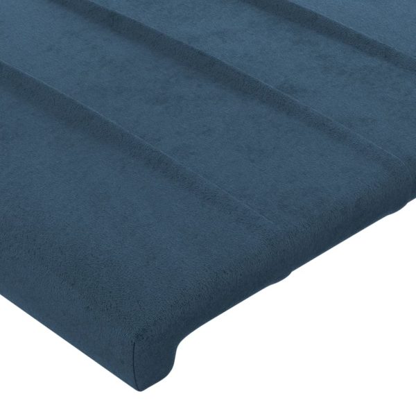 Testiera Blu Scuro 100x5x78/88 Cm In Velluto - Image 4